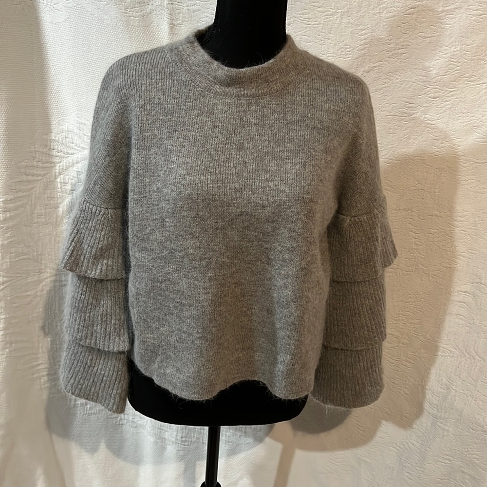 Endless Rose ruffle sleeve sweater, size medium